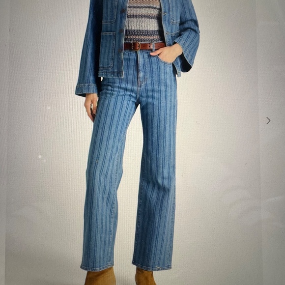 Veronica Beard Striped Crosbie Jeans - Picture 2 of 4